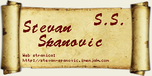 Stevan Španović vizit kartica